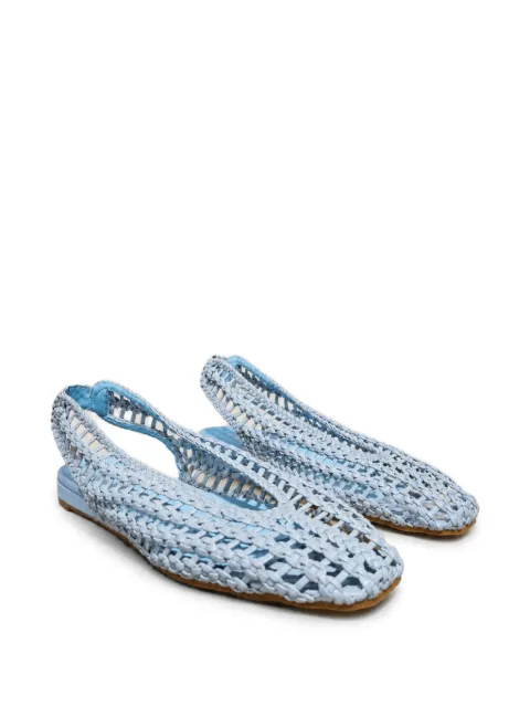 Poche Paris woven slingback pumps Blue FWCORALIE860232
