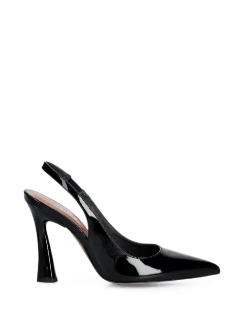 JONAK PARIS Dressy patent-finish leather slingback pumps Black 3400179