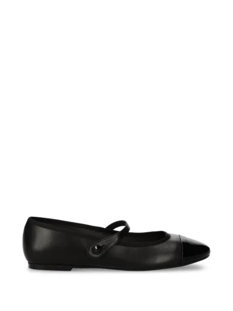 JONAK PARIS Dreux patent-toe-cap touch-strap ballet flats Black 3500168