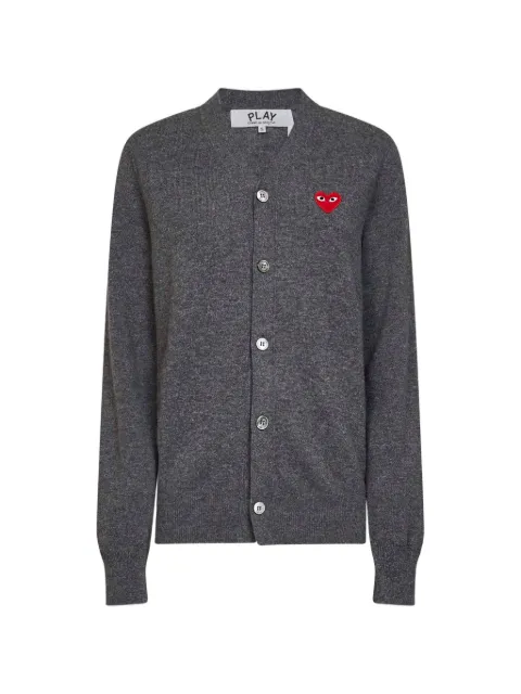 Comme Des Garçons Play heart-appliqué cardigan Grey AXN008D3