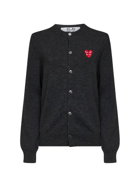Comme Des Garçons Play heart-appliqué cardigan Grey AXN075D2