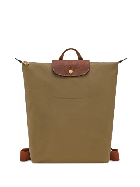 Longchamp Lona leather-trim backpack Green 10284089510
