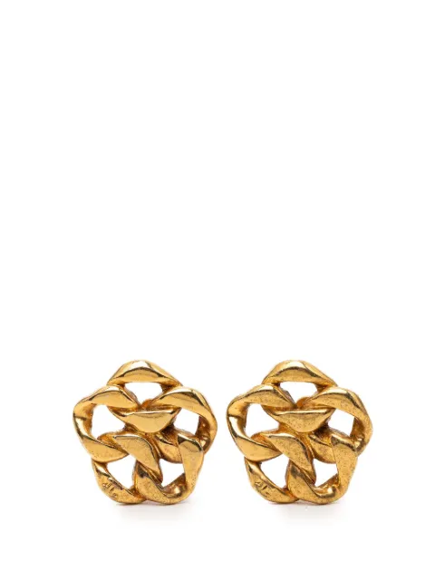CHANEL Pre-Owned 1980-1990 Gold Plated Chain Link Clip On Earrings costume earrings Gold VU4EEDJVFQQSN5M8