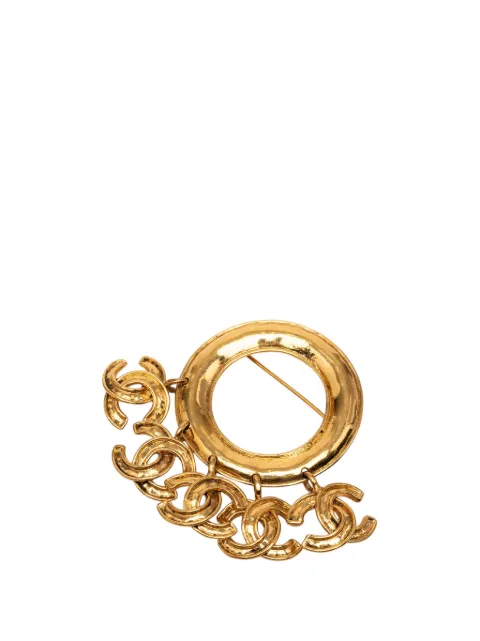 CHANEL Pre-Owned 1994 CC Gold Plated Five Charm Ring Brooch costume brooch Gold FMD5WWD26VZ7AQFE