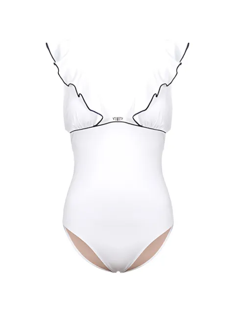 5PENING ruffled swimsuit White W22304010703