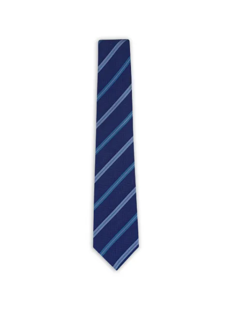 Kiton striped silk tie Blue 7L663