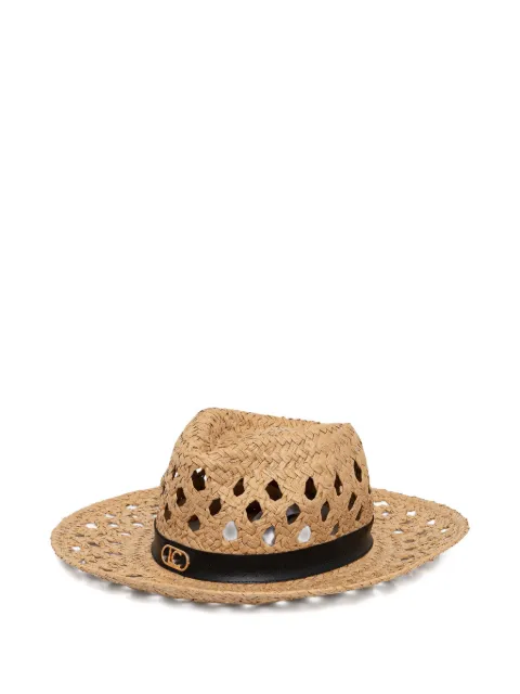 Lola Casademunt perforated woven hat Neutrals LS2607021
