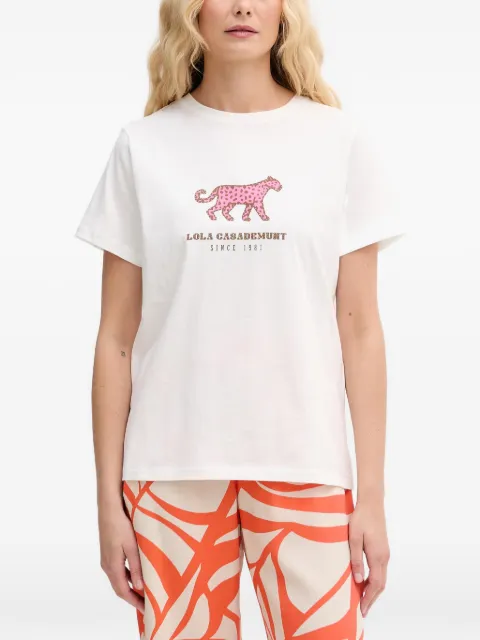 Lola Casademunt graphic-print T-shirt White LS2615015