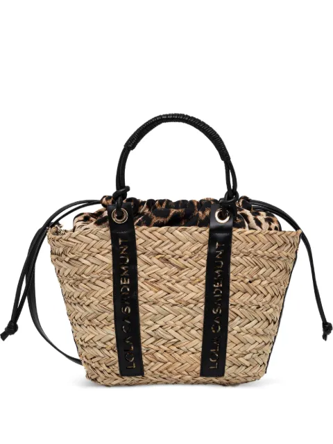 Lola Casademunt leopard-print interwoven tote bag Neutrals LS2604092