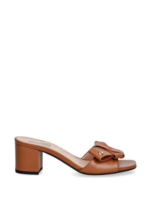 Love Moschino bow-detail heart-plaque sandals Brown JA28115G0OIE0
