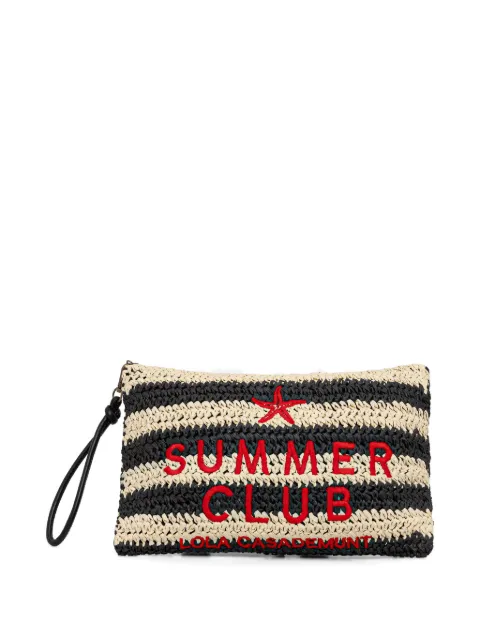 Lola Casademunt striped-knit starfish-motif wallet Black LS2604095