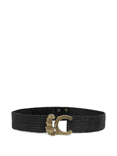 Lola Casademunt leopard-motif woven belt Black LS2606015