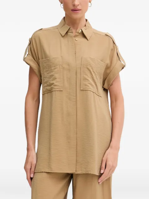 Lola Casademunt epaulette patch-pocket shirt Neutrals MS2615036