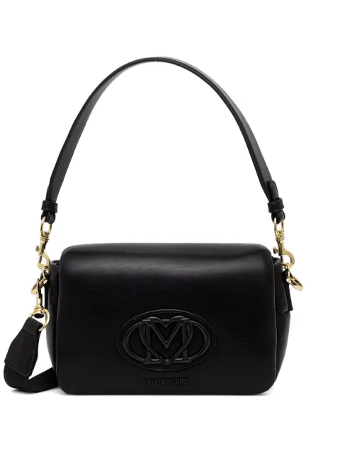 Love Moschino logo-plaque crossbody bag Black JC4333PP0OKM0