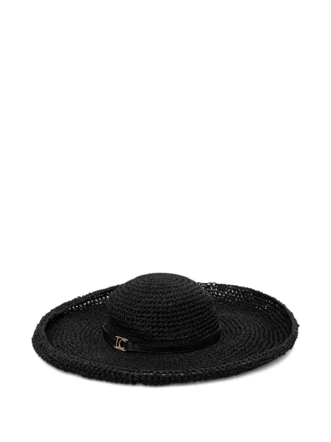 Lola Casademunt logo-plaque wide-brim hat Black LS2607008