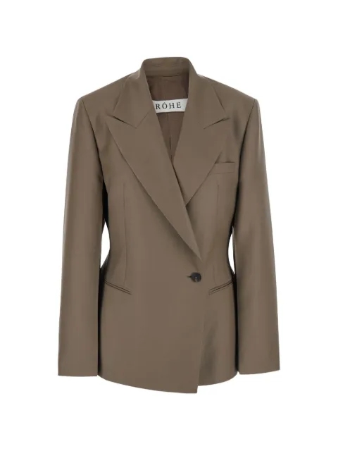 Róhe peak-lapel single-breasted blazer Brown 42011196