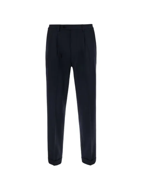 michael coal pleated-detail turn-up trousers Blue MCDANOMS3089F26016