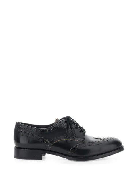 Lidfort leather lace-up Derby shoes Black 576PTT22GNERO