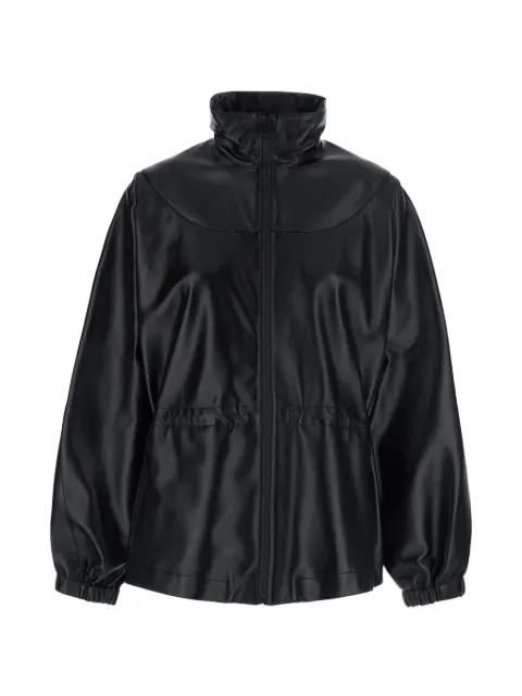 Givenchy elasticated-waist leather relaxed fit jacket Black BW00W261Z3001