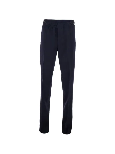 Givenchy pinstripe-pattern logo-buckle trousers Blue BM51QF1YLK131