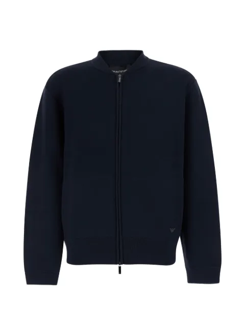 Emporio Armani zip-up long-sleeve cardigan Blue EM006417AF29812