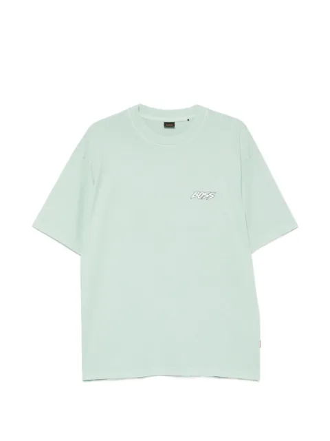 BOSS logo-print T-shirt Green 50561873