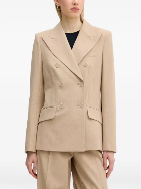 Marc Aurel double-breasted peak-lapel blazer Neutrals 3176A11085