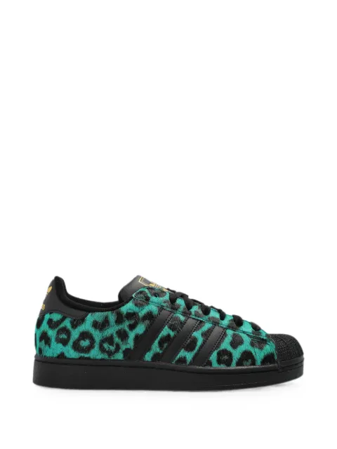 adidas Superstar II leopard-print leather sneakers Green IH1636