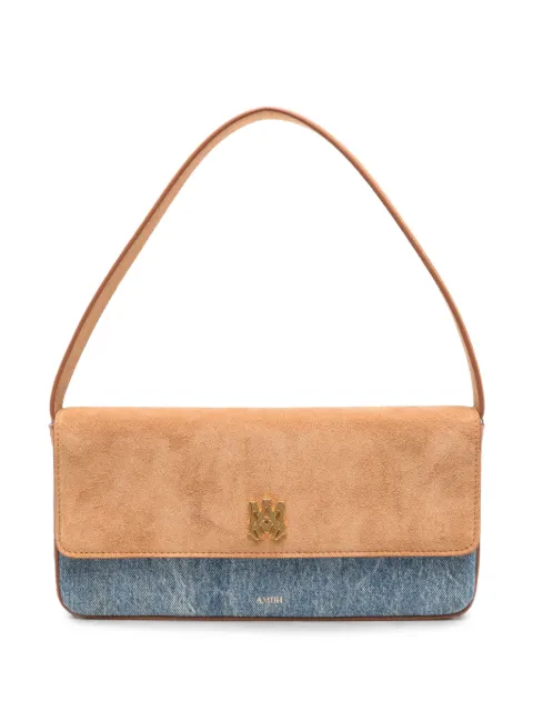 AMIRI MA Millie suede-panelled shoulder bag Brown AWHABA1122