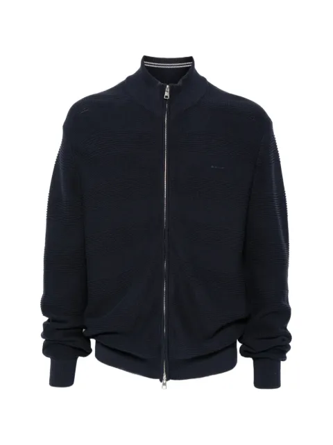 Gant textured zip-up sweater Blue 8030278