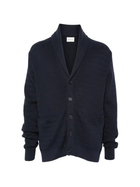 Gant shawl-collar waffle-knit cardigan Blue 8030295