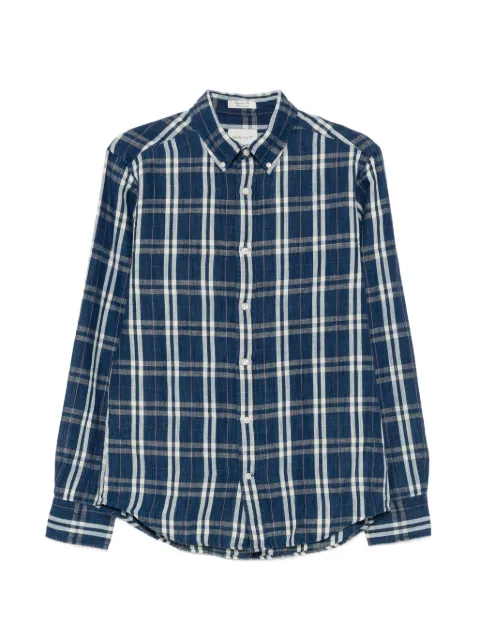 Gant check-pattern button-fastening shirt Blue 3260079