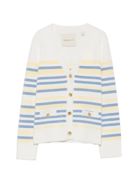 Gant striped button-up cardigan White 4805436