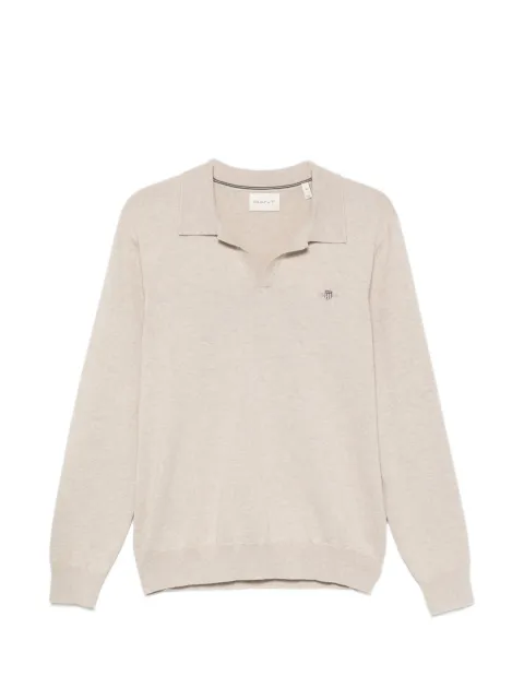 Gant embroidered-logo T-shirt Neutrals 8030565