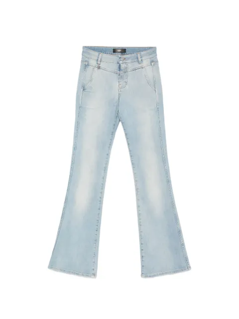 AMIRI logo-charm flared jeans Blue AWBMPA1039