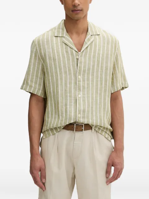 Marc O'Polo vertical-stripe short-sleeve shirt Green 5000013947