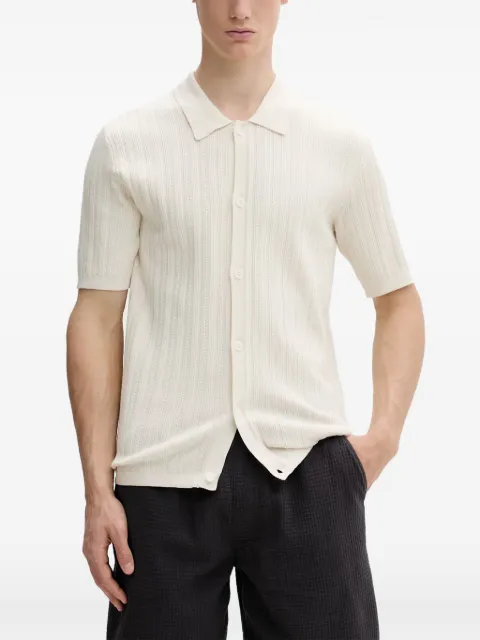 Marc O'Polo ribbed-knit short-sleeve shirt Neutrals 5000013996