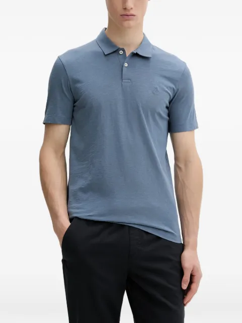 Marc O'Polo logo-embroidered slub-texture polo shirt Blue 5000013986