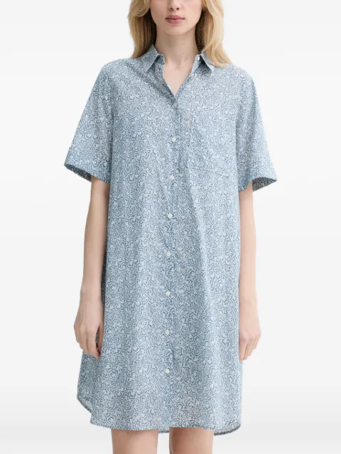 Marc O'Polo butterfly-print shirt midi dress Blue 5000014184