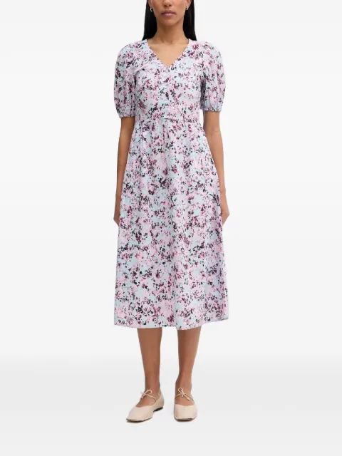 Marc O'Polo floral-print puff-sleeve midi dress Blue 5000008258