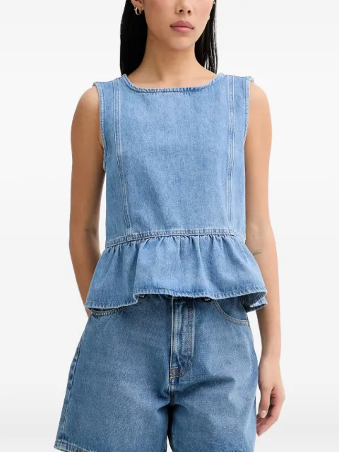 Marc O'Polo peplum sleeveless blouse Blue 5000011021