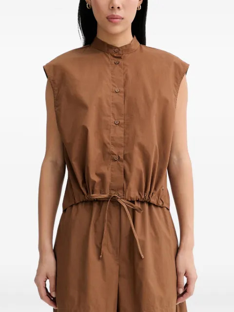 Marc O'Polo drawstring-waist sleeveless shirt Brown 5000010536