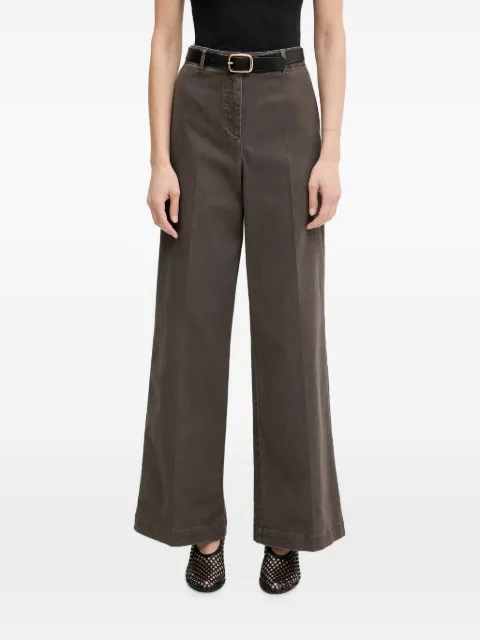 Marc O'Polo Margo wide-leg pressed-crease trousers Brown 5000013197