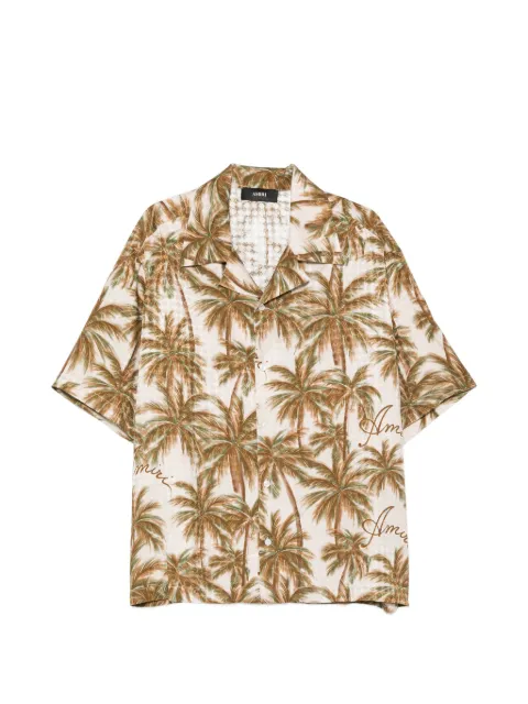 AMIRI palm-tree-print silk shirt Neutrals AMTOSH1190