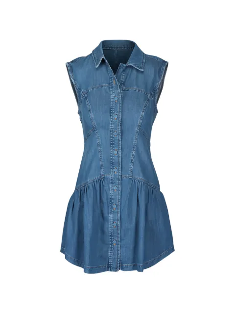 FRAME sleeveless ruffled mini dress Blue WS26WDR014DEIR