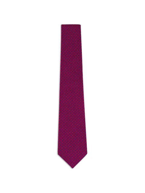 Kiton micro-patterned tie Red 8L465