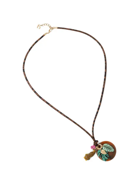 Lola Casademunt leopard-print charm necklace Gold LS2603084