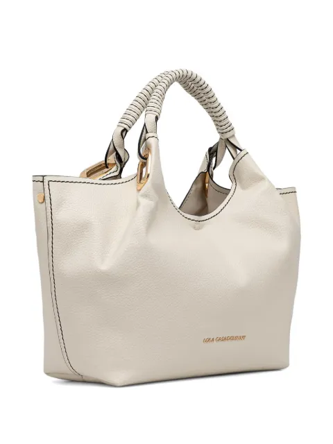 Lola Casademunt braided-detail tote bag White LS2604021
