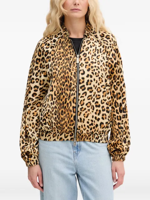 Lola Casademunt leopard-print raglan-sleeve bomber jacket Neutrals LS2602023