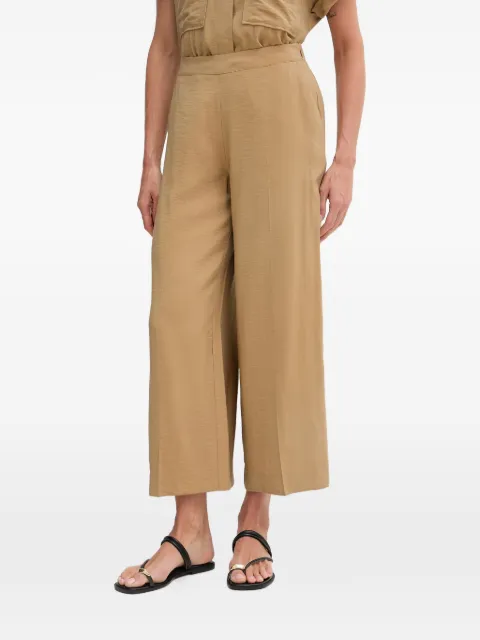 Lola Casademunt logo-plaque wide-leg trousers Brown MS2614008